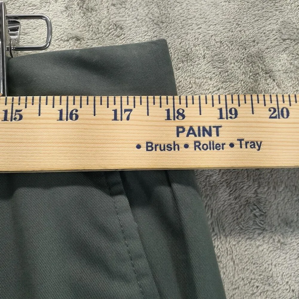 Banana Republic Emerson Men Sz 35x32 Vintage Green Chino Pants Flat Front Cotton
